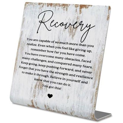 TRCENDE Gifts For Him Recovery Gift, Recovery gifts for women, Sobriety Anniversary, Sober Anniversary, Sobriety Gift, New Beginnings Gift For Her, Home Office Metal Sign Plaque XLk224 - style: Recovery