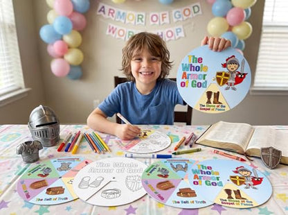Maqiauly 32 Sets Christian Armor of God Craft Kit VBS Christian Supplies