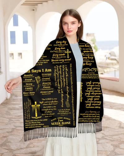 Bozidol Prayer Shawls and Wraps for Women - color: Black Gold