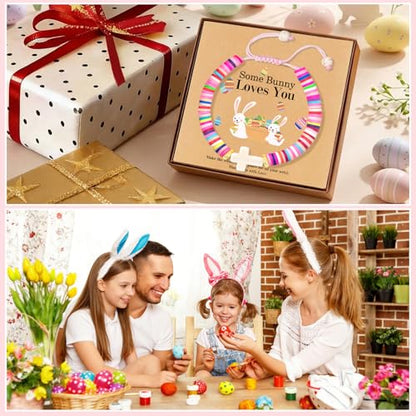 Cute Cross Bracelet Teen Girl Gifts Trendy Stuff Christian Gifts for Kids/Girls/Boys/Teens/Women Jewelry Colorful Jesus Bracelets Christmas Religious Communion Baptism Confirmation Gifts - color: Colorful- Some Bunny Loves
