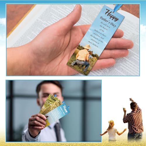 Dispowreath 60 Pcs Dad Malachi 4:6 Bookmarks Religious Christian Bulk - style: Dad Malachi 4:6