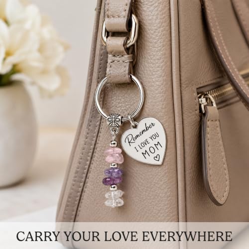 Crystal Keychain Gifts For Women, Friend, Coworker, Daughter, Mom, Faith - color: Thank You, Mom
