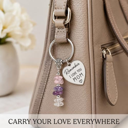 Crystal Keychain Gifts For Women, Friend, Coworker, Daughter, Mom, Faith - color: Thank You, Mom