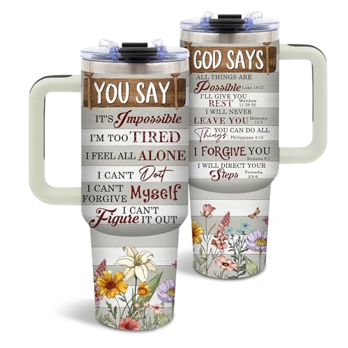 DUUV Christian Tumbler 40oz, Insulated Christian Gifts for Women - color: Inspiring God