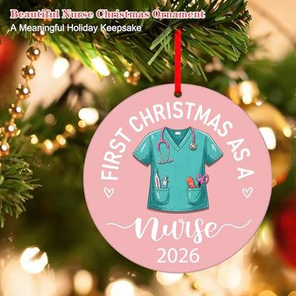 D4DREAM Nurse Gifts for Women Acrylic First Christmas as A Nurse Ornament - color: 4-3 Nurse