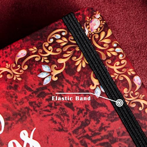 B5 Hardcover Journal for Women & Men -Butterfly Aesthetic Lined Notebook - color: Red