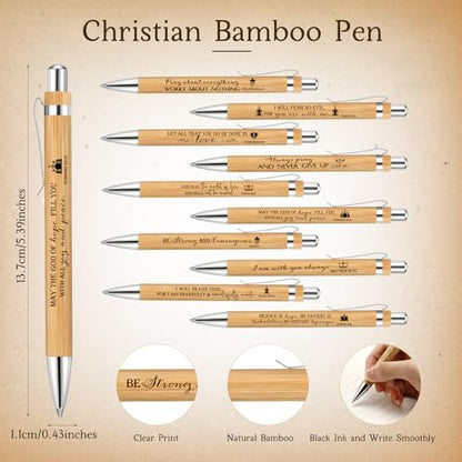 50 Sets Christian Gifts Bulk, Religious Bible Bookmarks, Keychain and Pen