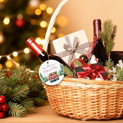 ZAGKOO First Christmas Married Ornament 2026 - Mr and Mrs Wedding Ornament - color: First Mr & Mrs 2026