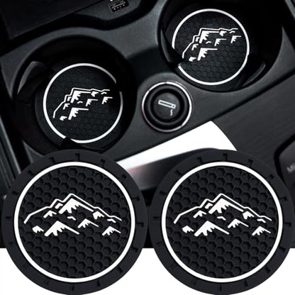 2Pcs 2.75 Inch Mountain Cup Holder Insert Coaster Diameter Oval Tough Vehicle Travel Auto Mountain Car Accessories - color: cup-mountain
