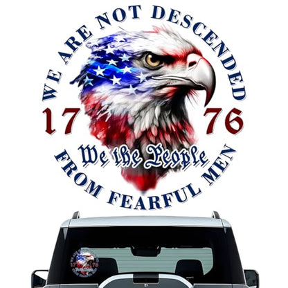 We The People 1776 American Bald Eagle Flag Patriotic Vinyl Car Decals