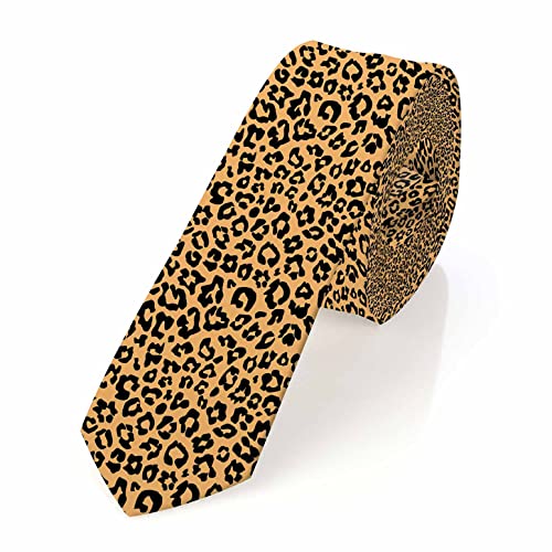 Men's Ties Novelty Tie Necktie for Men Teen Boys Multicolor Tie Party Holiday Thanksgiving Christmas - color: Leopard Skin Print