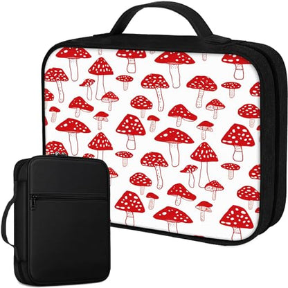 Bible Cover for Women Kids, Bible Carrying Case Church Bag Bible Protective with Zippered Back Pocket, Gift for Adults Lady Women Men, Red Mushrooms - color: Red Mushrooms