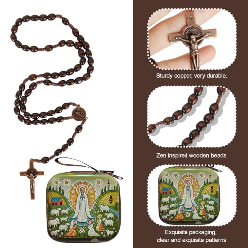 Catholic Rosary Beads, Rosarios Cross Pendant Decorative Prayer Box - color: Style-5