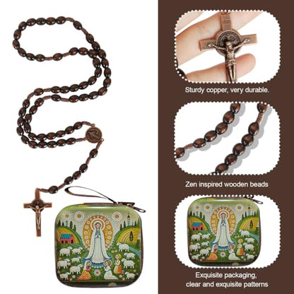 Catholic Rosary Beads, Rosarios Cross Pendant Decorative Prayer Box - color: Style-5