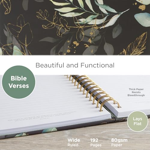 Christian Art Gifts Spiral Journal: He Will Cover You - Psalm 91:4
