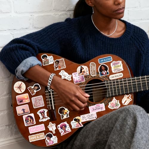 Prayer Board Stickers Supplies - 100 Pcs Black Women Prayer Vision Board Stickers, Motivational Christian Water Bottle Sticker, Waterproof Vinyl Scrapbook Decals for Laptop Journaling - style: Christian Prayer Board