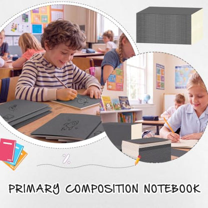 Handepo 100 Pack A5 Composition Notebooks Bulk 5"x8" Notebooks Gray - color: Gray, size: A5