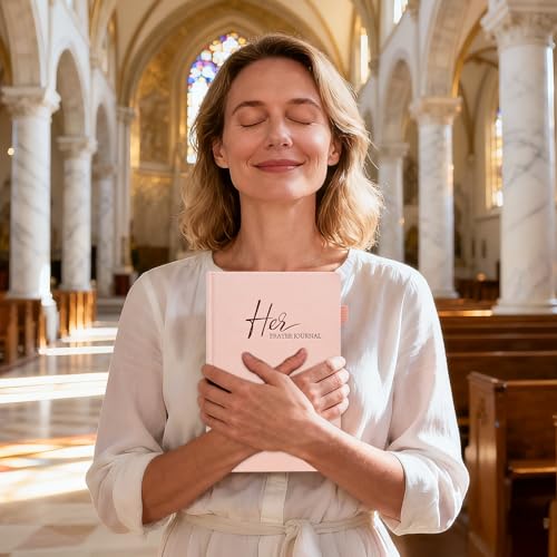 Prayer Journal for Women & Men - 120 Day Daily Devotional with Prompts - color: Pink-Her