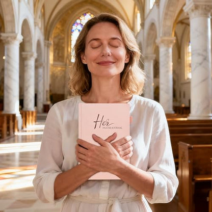 Prayer Journal for Women & Men - 120 Day Daily Devotional with Prompts - color: Pink-Her