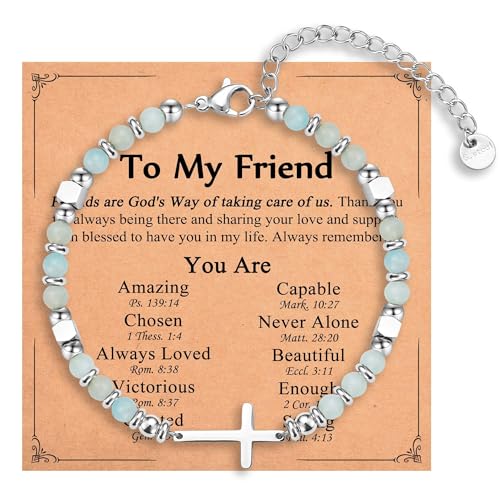 Religious Cross Bracelet for Women Girls, Christian Gifts - color: Friend