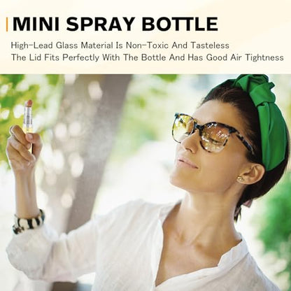 Mini Spray Bottle 5ml, Refillable Glass Spray Bottle, Glass Bottle Atomizer, Perfume Mouthwash Atomizer for Cleaning Refillable Container for Travel, Essential Oils, Perfume 60 Pcs, 5ml - size: 60PCS,5ML