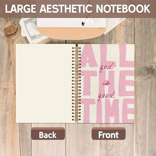 KAOWT God Is Good Notebooks Christian School Supplies, Pink Office Supplies for Desk Women, Prayer Journal for Woman, Bible Journaling Notebooks for Office School Supplies, 5.5x8.3 Inch - color: notbook bible-all the time