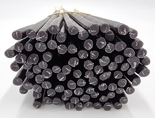 TALISMAN4U 50 Black Beeswax Taper Prayer Candles 11inch Holy Land Jerusalem - color: Black