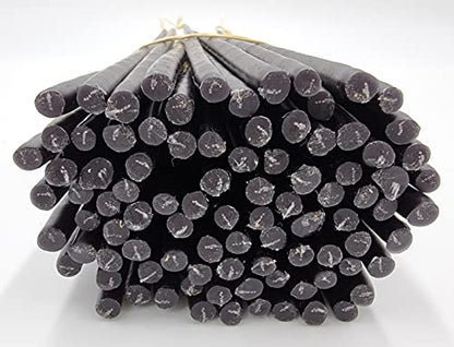 TALISMAN4U 50 Black Beeswax Taper Prayer Candles 11inch Holy Land Jerusalem - color: Black