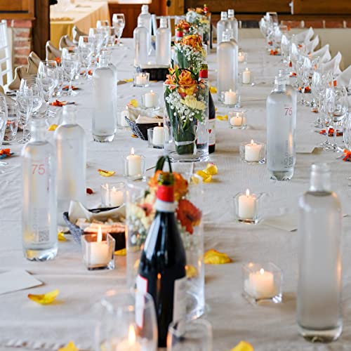 White Votive Candles, 20 Packs Unscented Wax Candles for Wedding, Party & Home (15 Hour), 1.5''D x 2.25''H - color: White