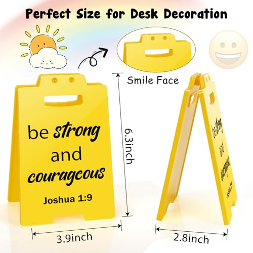 Inspirational Christian Bible Verse - Be Strong and Be Courageous, Quote Joshua 1:9, Motivational Religion Desk Decor for Women Men Friend Student Galentines Valentines Day Birthday Gifts - style: Be Strong and Be Courageous