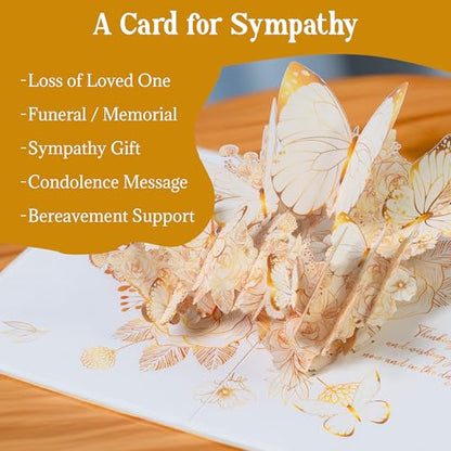 Goodbye Is Not Forever 3D Pop Up Sympathy Card, Sympathy Cards for Loss of Loved One, Mother, Father, Grandma, Grandpa, Child, Grief, Condolences Cards, Bereavement Memorial Thinking of You