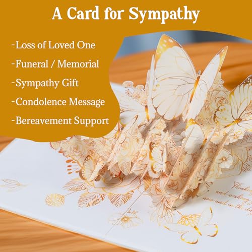 Goodbye Is Not Forever 3D Pop Up Sympathy Card, Sympathy Cards for Loss of Loved One, Mother, Father, Grandma, Grandpa, Child, Grief, Condolences Cards, Bereavement Memorial Thinking of You