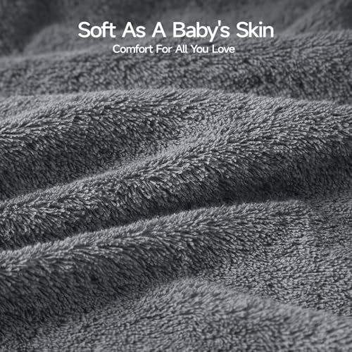 REDKISS Gray Hand Towels, Soft & Absorbent 100% Cotton for Bathroom, Kitchen & Guest Use, 14" x 31", 2-Pack - color: Gray