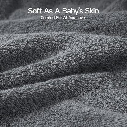 REDKISS Gray Hand Towels, Soft & Absorbent 100% Cotton for Bathroom, Kitchen & Guest Use, 14" x 31", 2-Pack - color: Gray