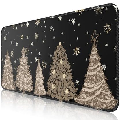 iCasso Black Desk Mat,Christmas Mouse Pad,Cute Desk Pad Mat - color: 1-black