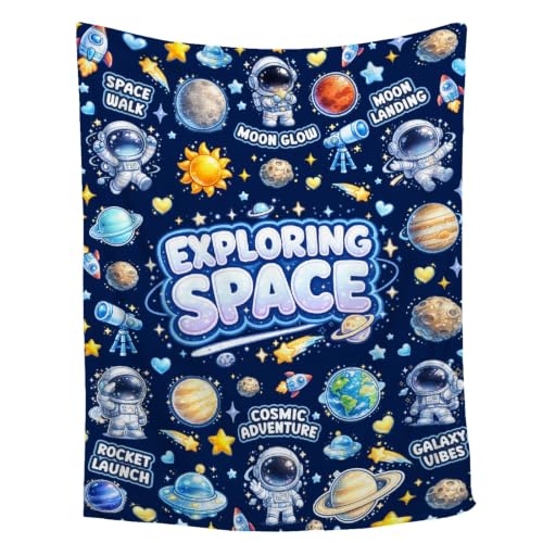 Khumbhira Space Planet Blanket Throws Gifts for Boys Girls，40"x50" for Kids - color: Space Planet1, size: 40"x50" for Kids