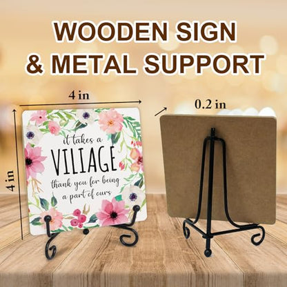 Retirement Gifts, Farewell Gifts, Thank You Gifts, Appreciation Gifts for Women Men, Motivational Wood Plaque Sign With Stand, Inspirational Desk Decor Sign Gifts, Thank You Gifts for Coworker - style: R