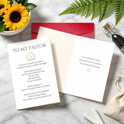 Pastor Appreciation Cards, Thank You Card to My Pastor with Envelopes - color: DXI#034
