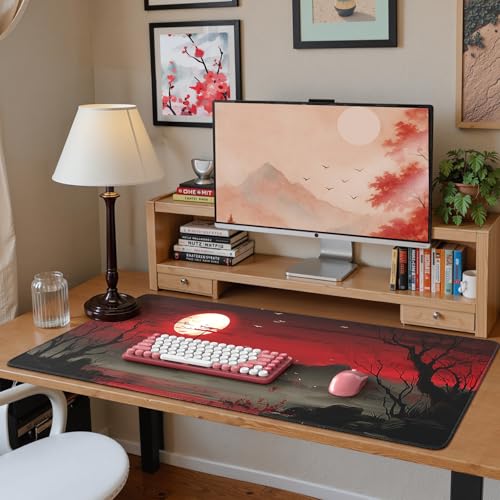 iCasso Desk Protector Mat, Large Japanese Mouse Pad, Full Moon - color: Full Moon