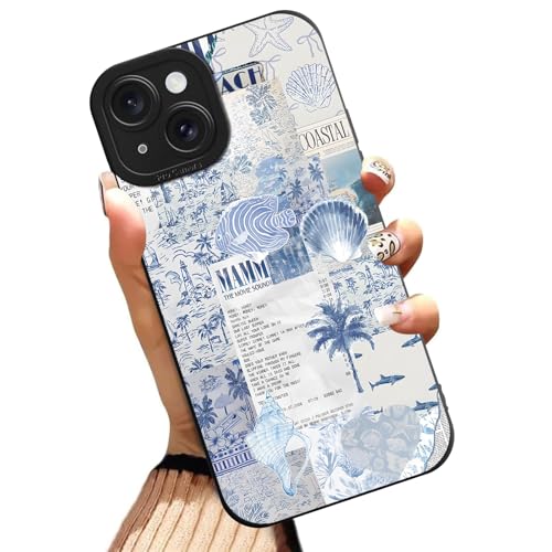 Aesthetics Collage Shell Starfish Phone Case for iPhone 15 Case Summer Beach Pattern Shockproof Soft Protective for Women Men Phone Cover Funda for iPhone 15 6.1 Inch - color: Cute, size: for iPhone 15