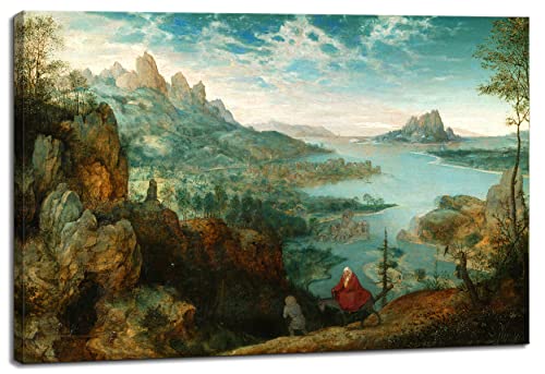 Canvas Print Wall Art - Landscape with The Flight into Egypt, 1563 by Pieter Brueghel The Elder - 18x12 inches - color: Landscape With the Flight Into Egypt, size: 18"L x 12"W