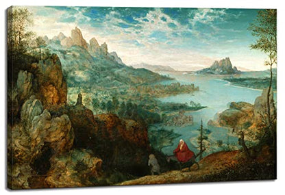 Canvas Print Wall Art - Landscape with The Flight into Egypt, 1563 by Pieter Brueghel The Elder - 18x12 inches - color: Landscape With the Flight Into Egypt, size: 18"L x 12"W