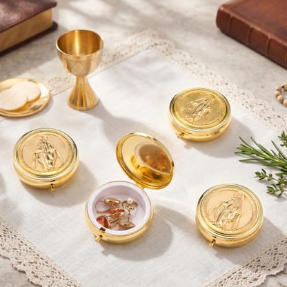 Nosiny 4 Pcs Vintage Rosary Bead Box Catholic Gift Rosary Case for Women