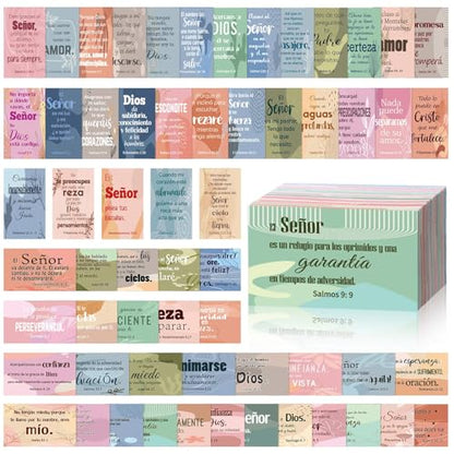 240 Pcs Spanish Bible Verse Cards Greeting Christian,Boho - style: Boho