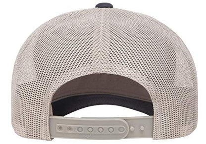 Yupoong Yp Classics Retro Trucker Cap - color: Navy/Silver, size: One Size, style: Single