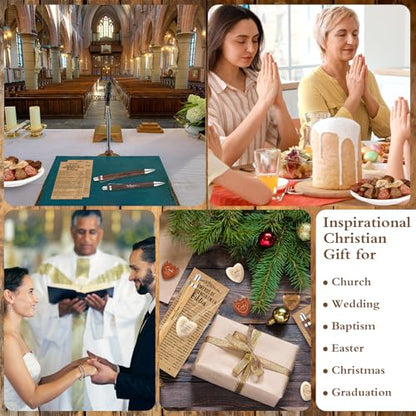 Motiskyy 24 Sets Christian Gift Bulk Bible Emergency Numbers Bookmark