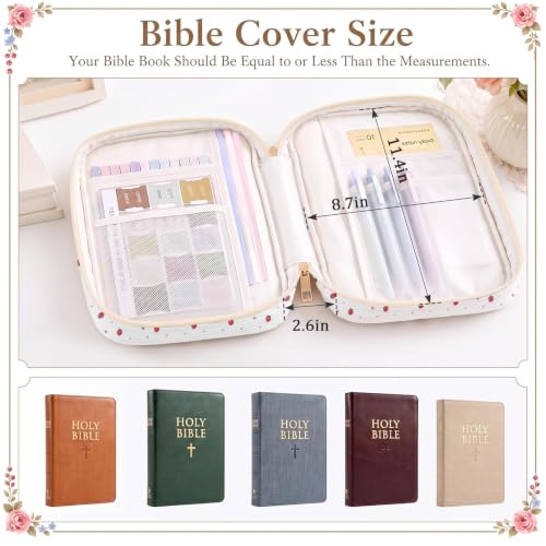 Britimes Bible Cover Case for Women, Bible Cover, Strawberry - color: Strawberry