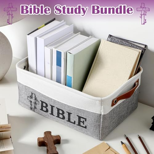 Marsui Christian Gifts for Women Bible Basket for Books, Bible Cross - style: Bible Cross