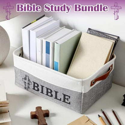 Marsui Christian Gifts for Women Bible Basket for Books, Bible Cross - style: Bible Cross