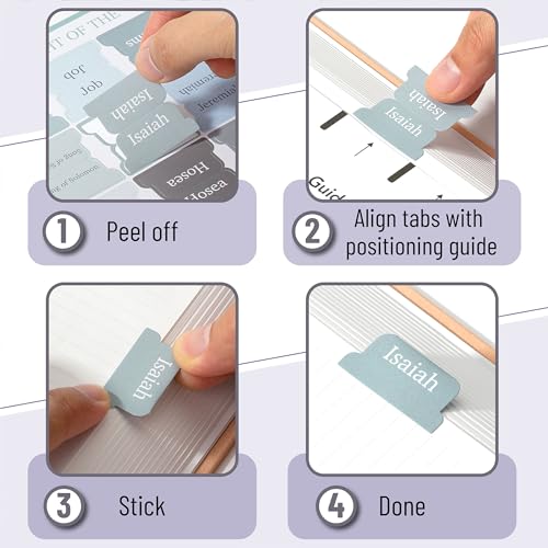 Mr. Pen- Laminated Bible Tabs, 75 pcs, Easy-to-Read & Apply - color: Blue Shades